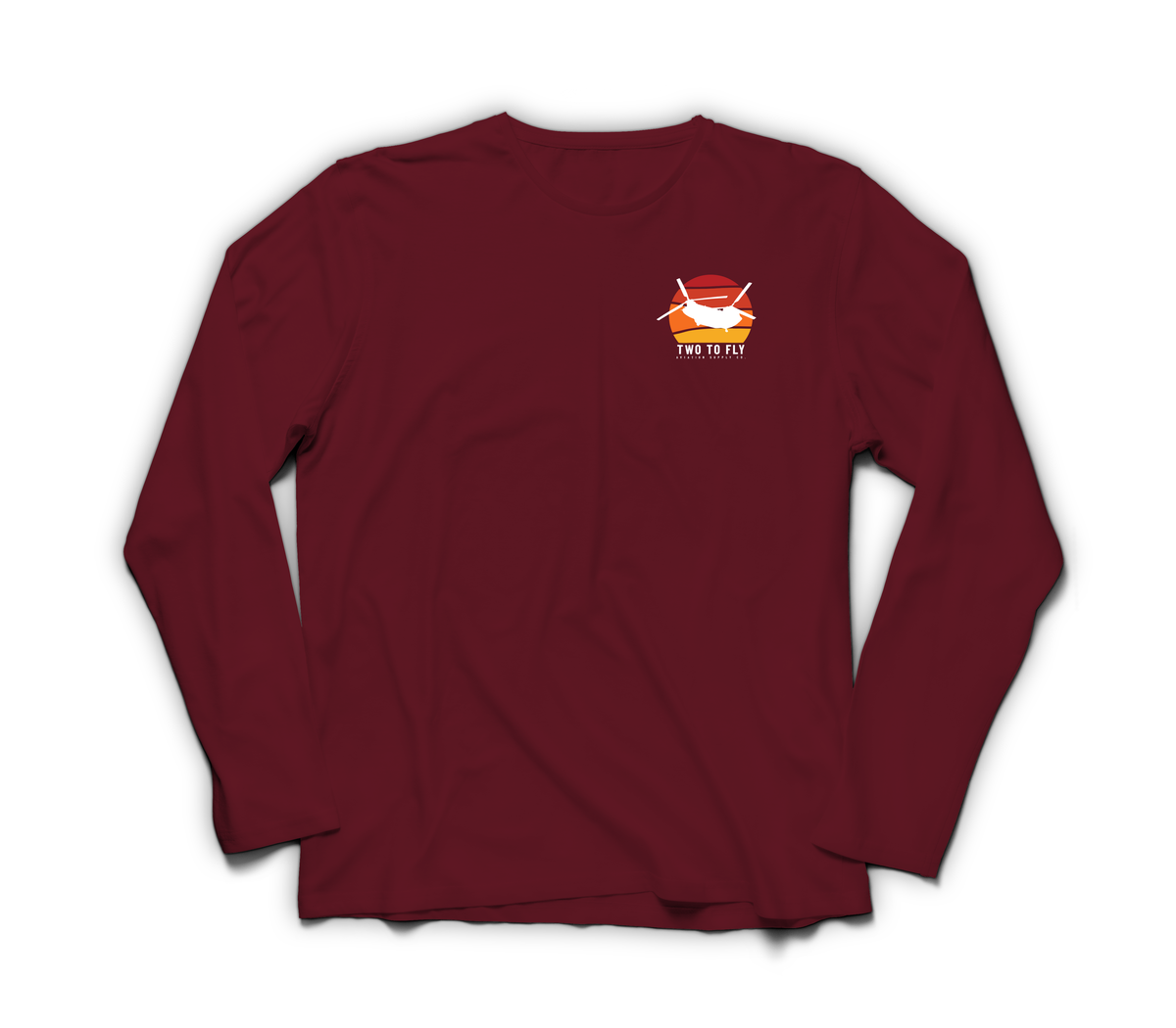 Hooker Fire Service Long Sleeve — Maroon, front
