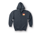 Hooker Fire Service Zip Hoodie — Navy, front