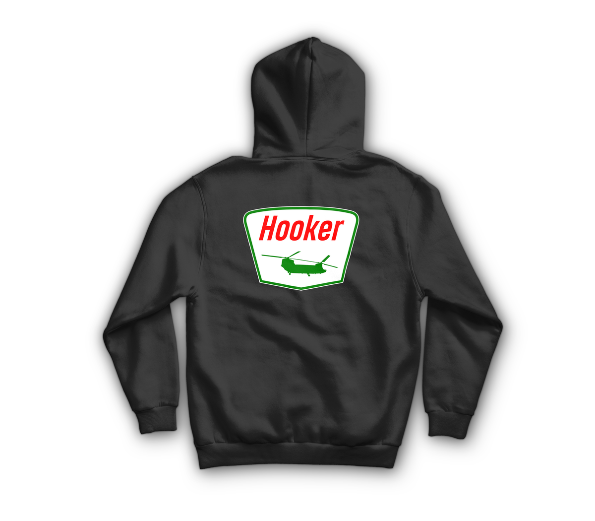 Hooker Service Hoodie — Black, back