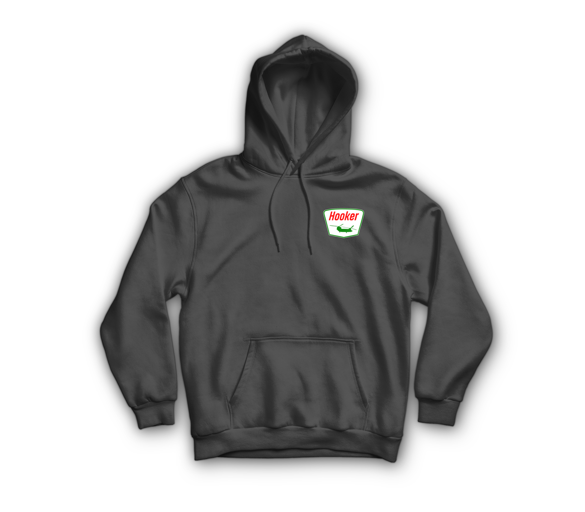Hooker Service Hoodie — Charcoal, front