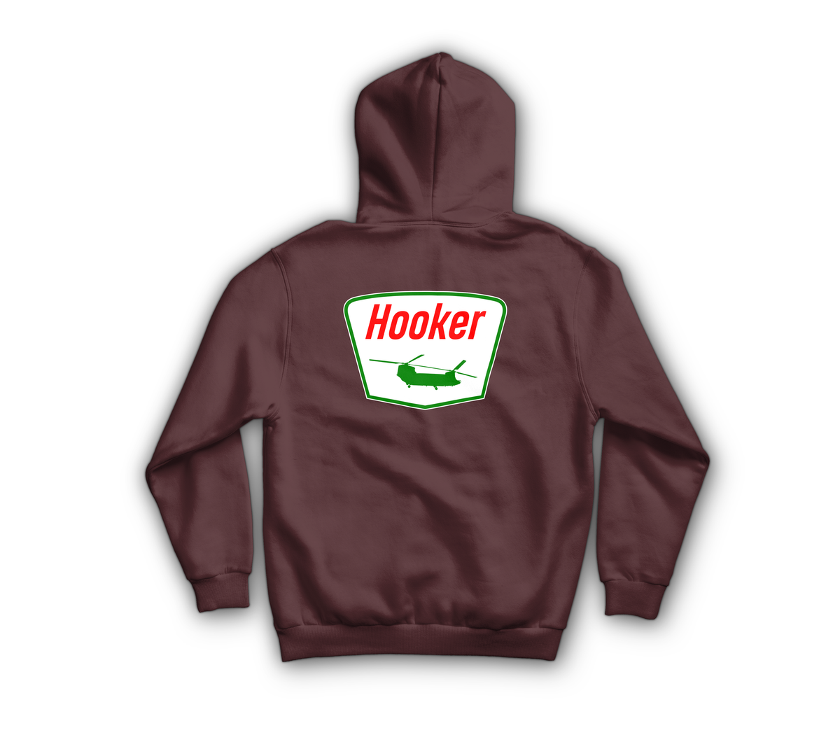 Hooker Service Hoodie — Maroon, back