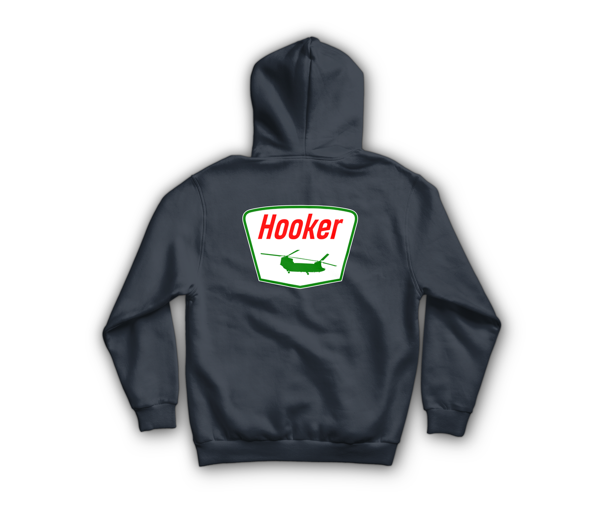 Hooker Service Hoodie — Navy, back