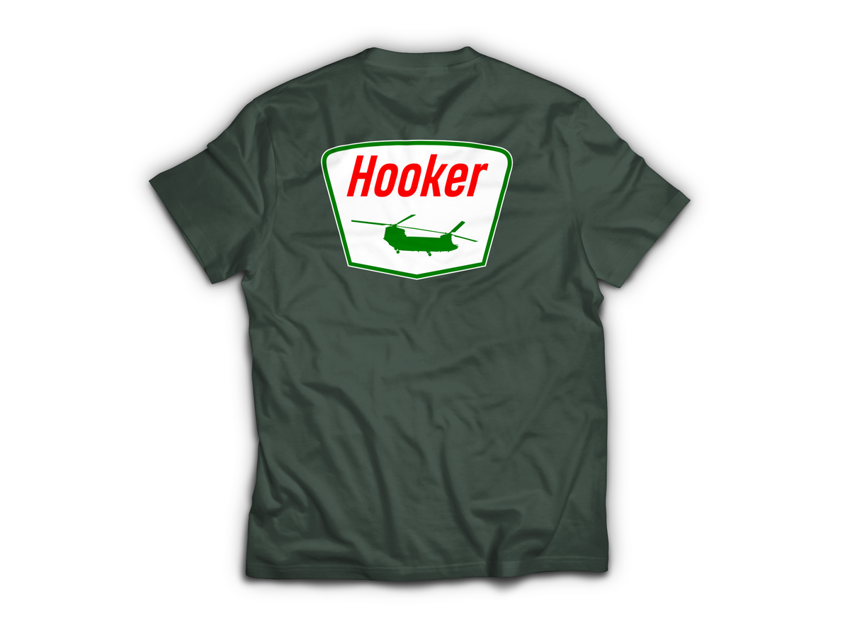 Hooker Service T-Shirt — Forrest Green, back
