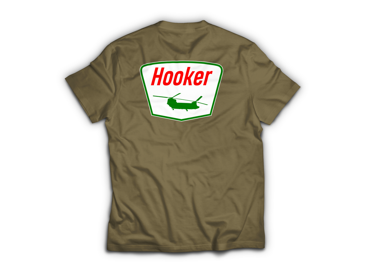 Hooker Service T-Shirt — Tan499, back