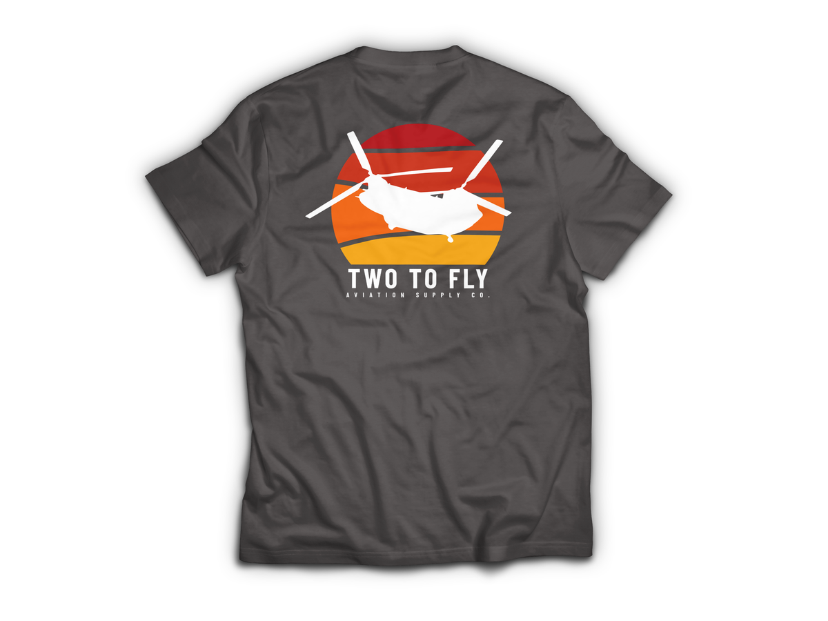 Hooker Sunset T-Shirt — Charcoal, back
