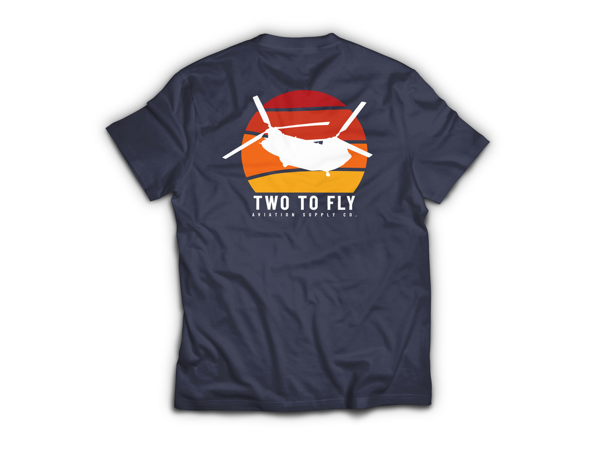 Hooker Sunset T-Shirt — Navy, back