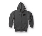 Hookers Zip Hoodie — Dark Heather, front