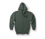 Hookers Zip Hoodie — Forrest Green, front