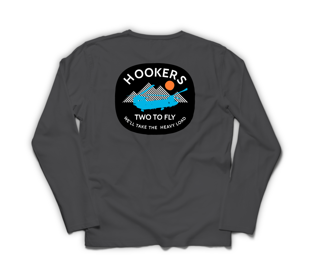 Hookers Long-Sleeve — Dark Heather, back