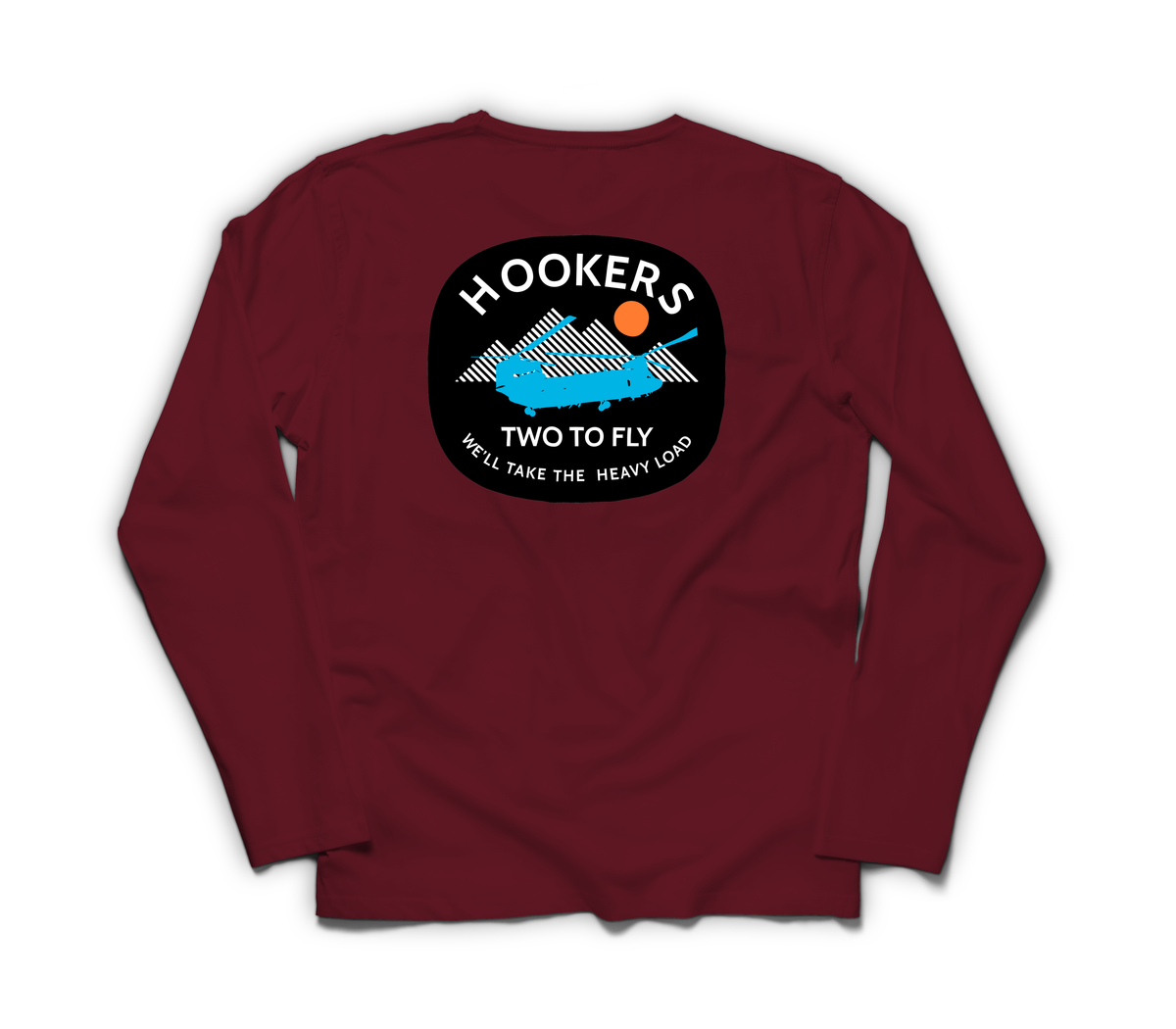 Hookers Long-Sleeve — Maroon, back
