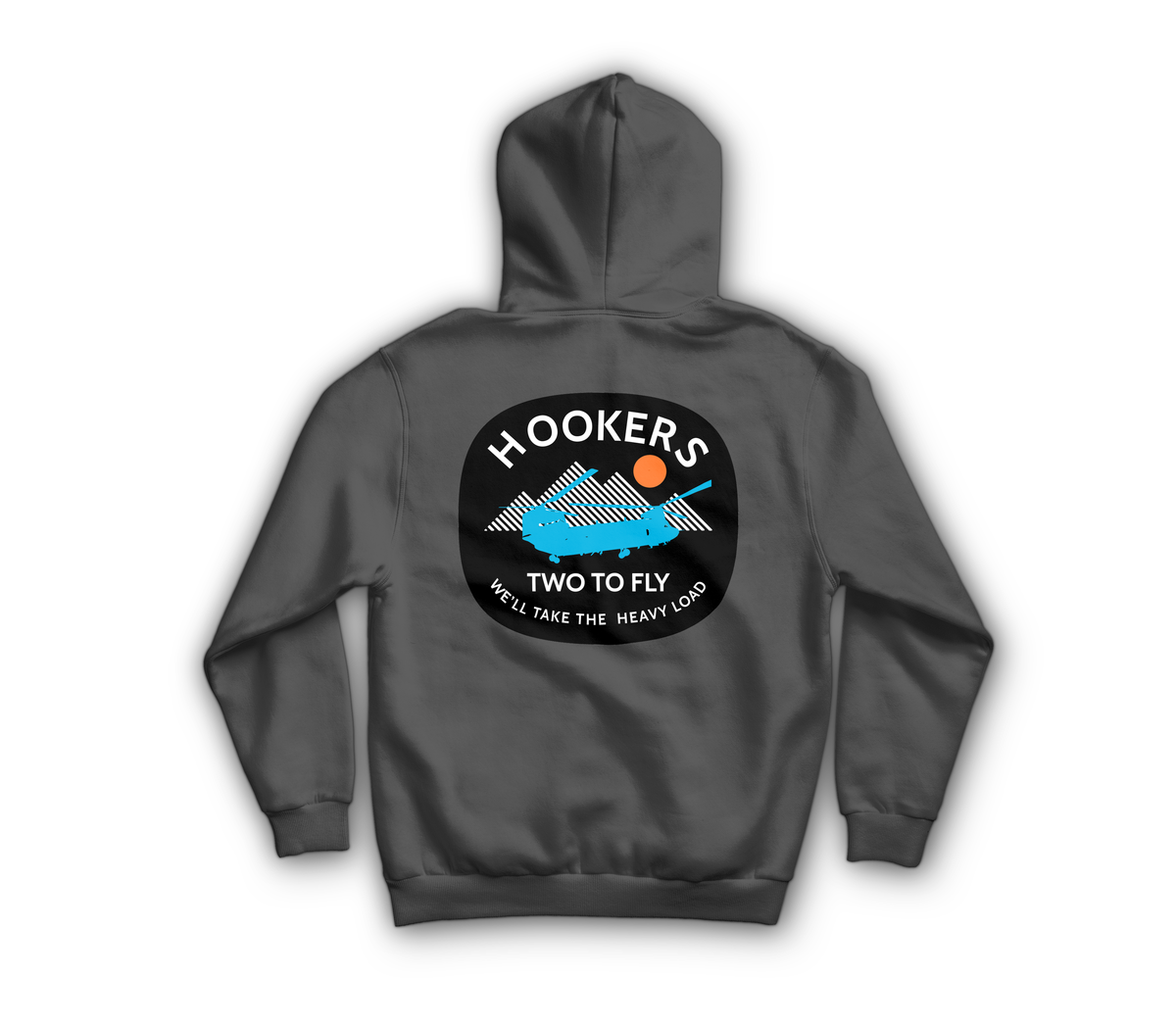 Hookers Hoodie — Charcoal, back