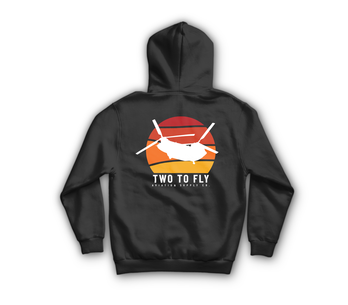 Hookers Sunset Hoodie — Black, back