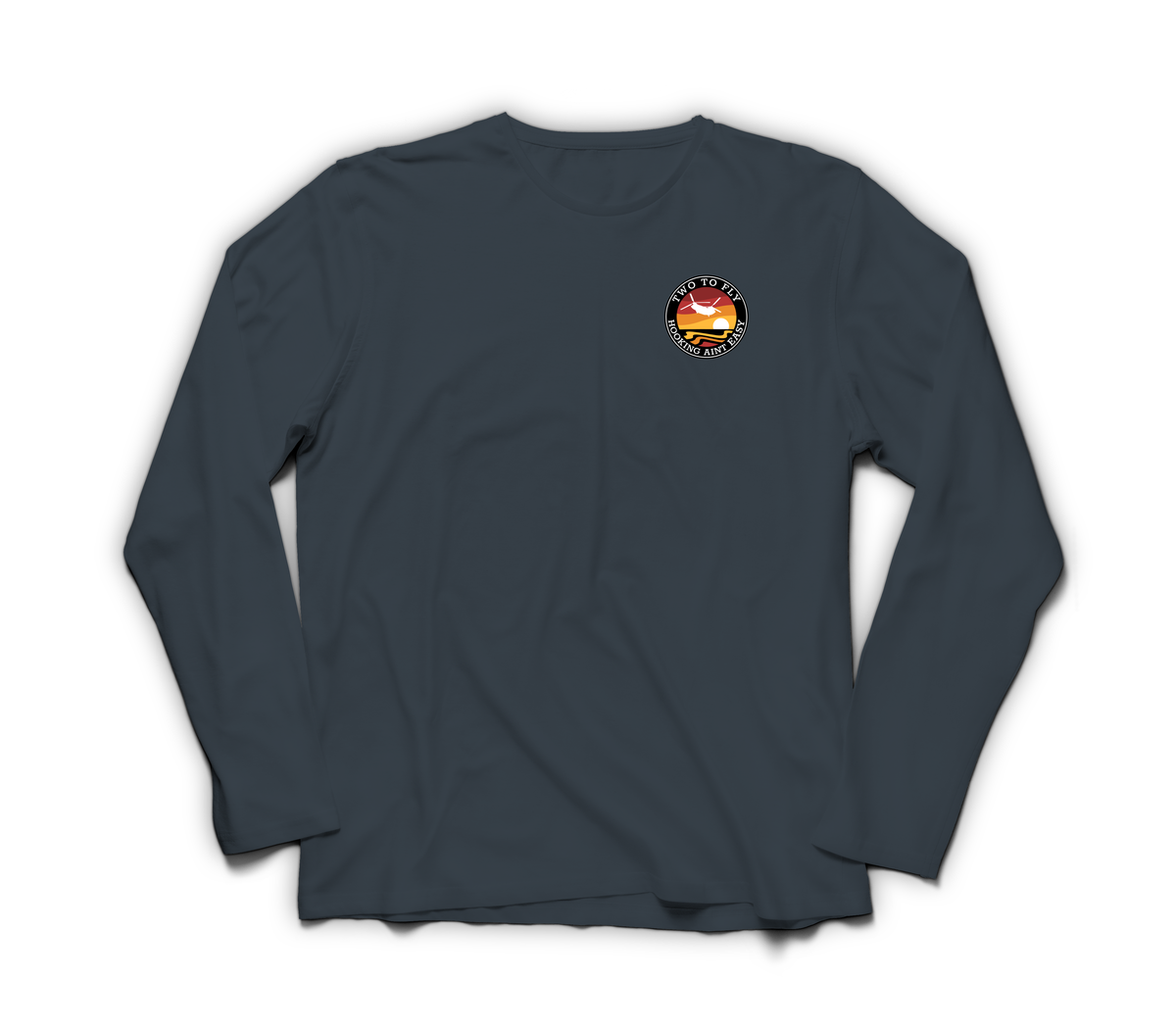 Hooking Ain't Easy Long-Sleeve — Navy, front