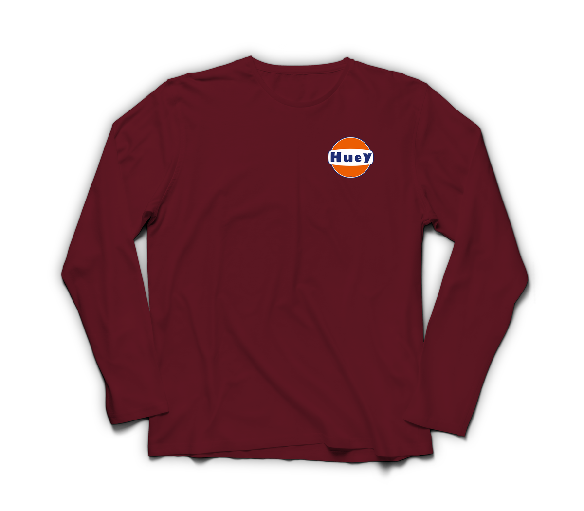 Huey Service Long Sleeve — Maroon, front