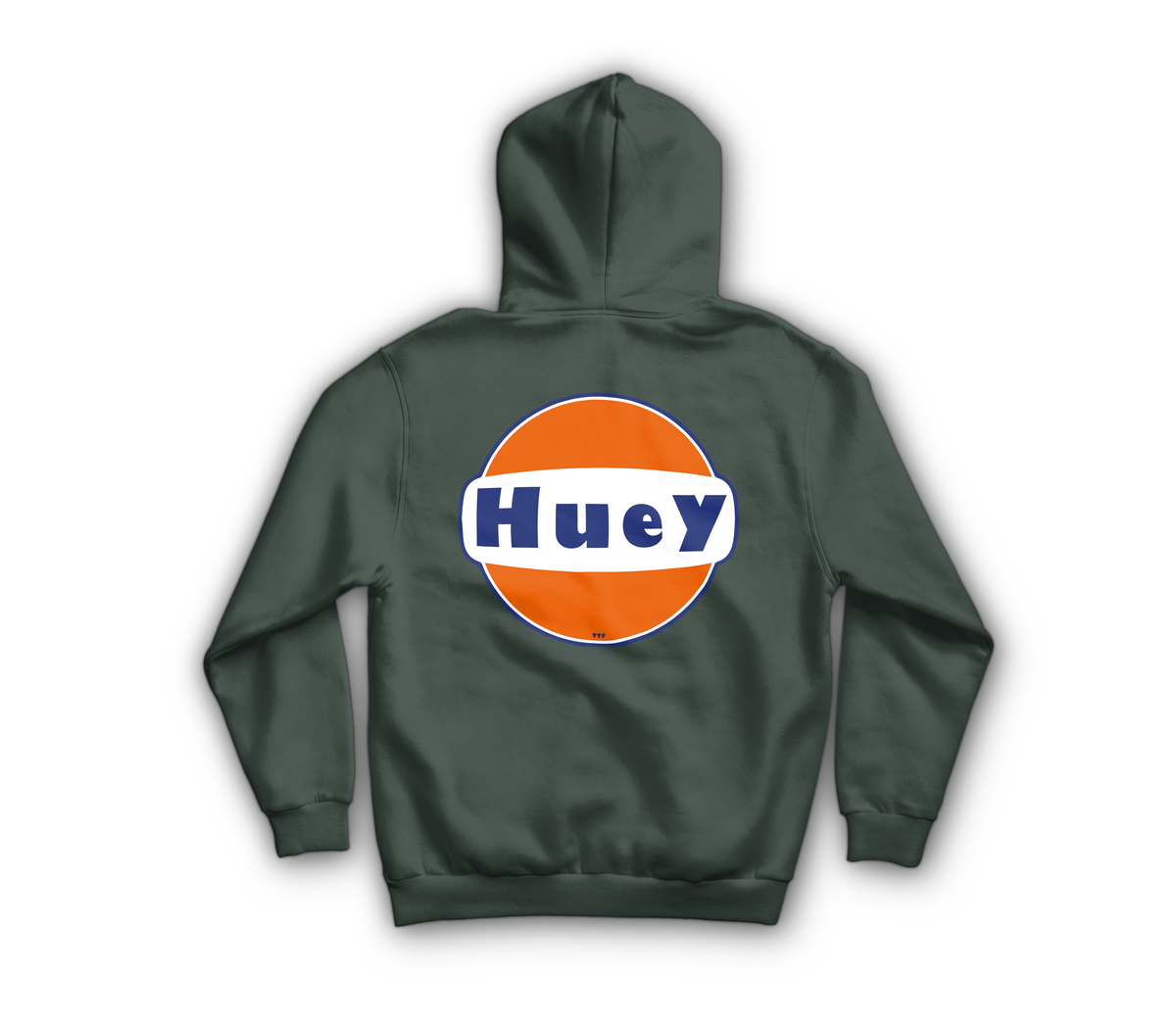 Huey Service Hoodie — Forrest Green, back