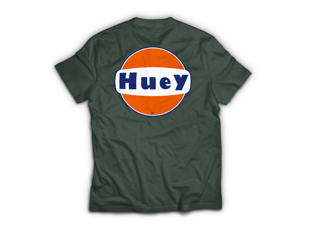 Huey Service T-Shirt — Forrest Green, back