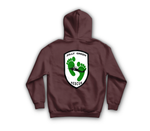 Jolly Green Rescue Hoodie — Maroon, back