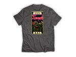Life Tarot Card T-Shirt — Charcoal, back
