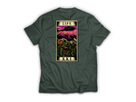 Life Tarot Card T-Shirt — Forest Green, back