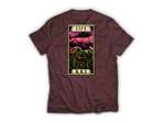 Life Tarot Card T-Shirt — Maroon, back
