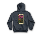 Life Tarot Card Zip Hoodie — Navy, back
