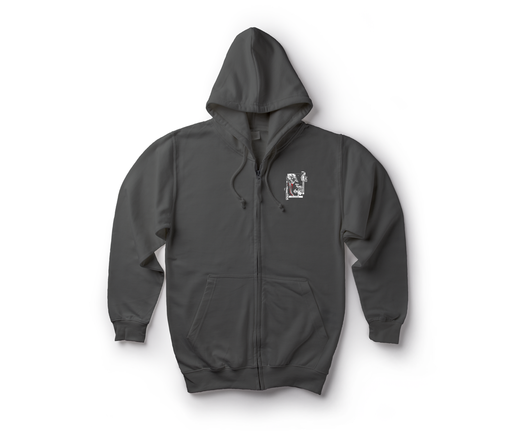 Lover's Zip Hoodie — Dark Heather, front