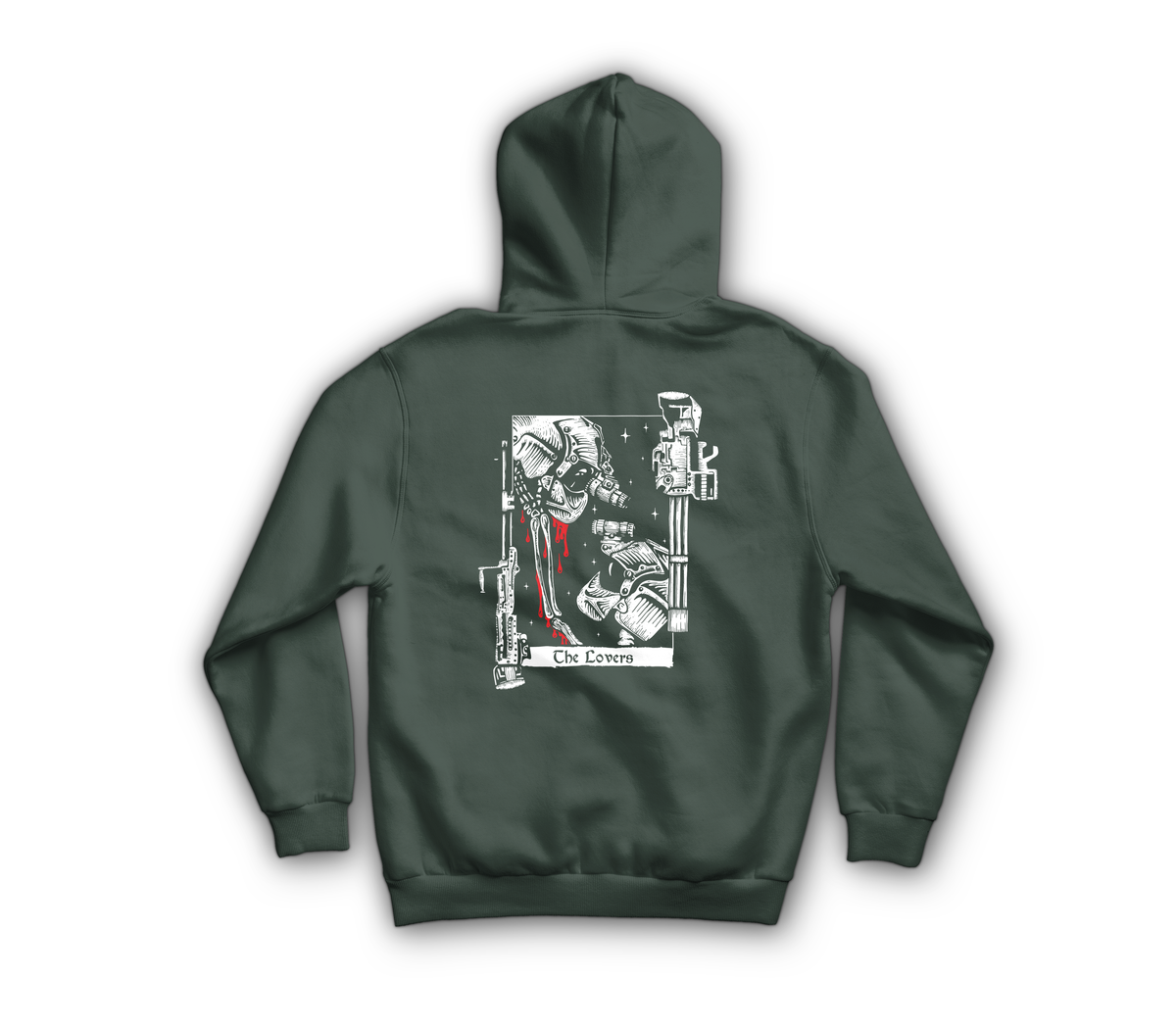 Lover's Zip Hoodie — Forrest Green, back