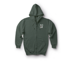 Lover's Zip Hoodie — Forrest Green, front