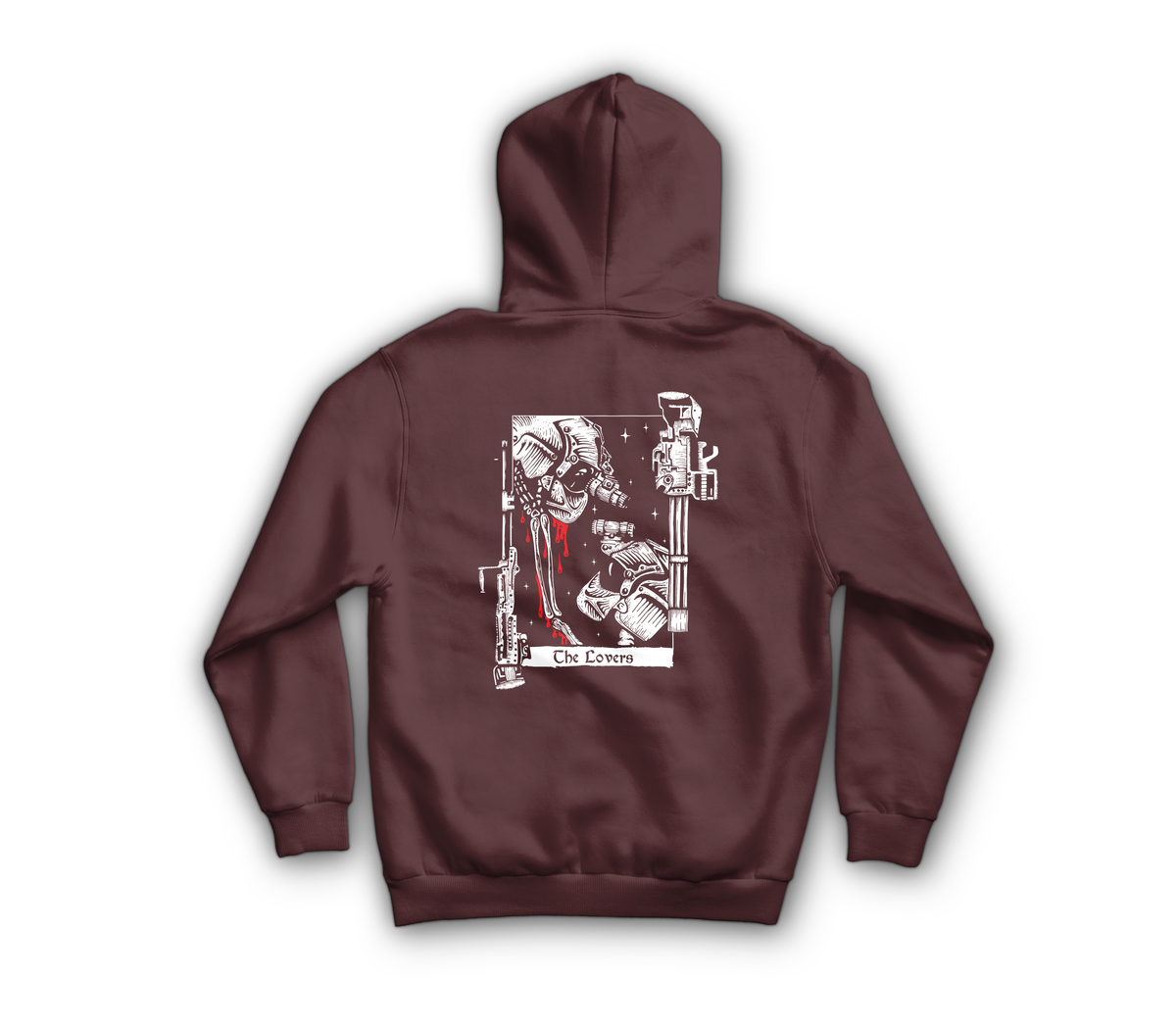 Lover's Zip Hoodie — Maroon, back