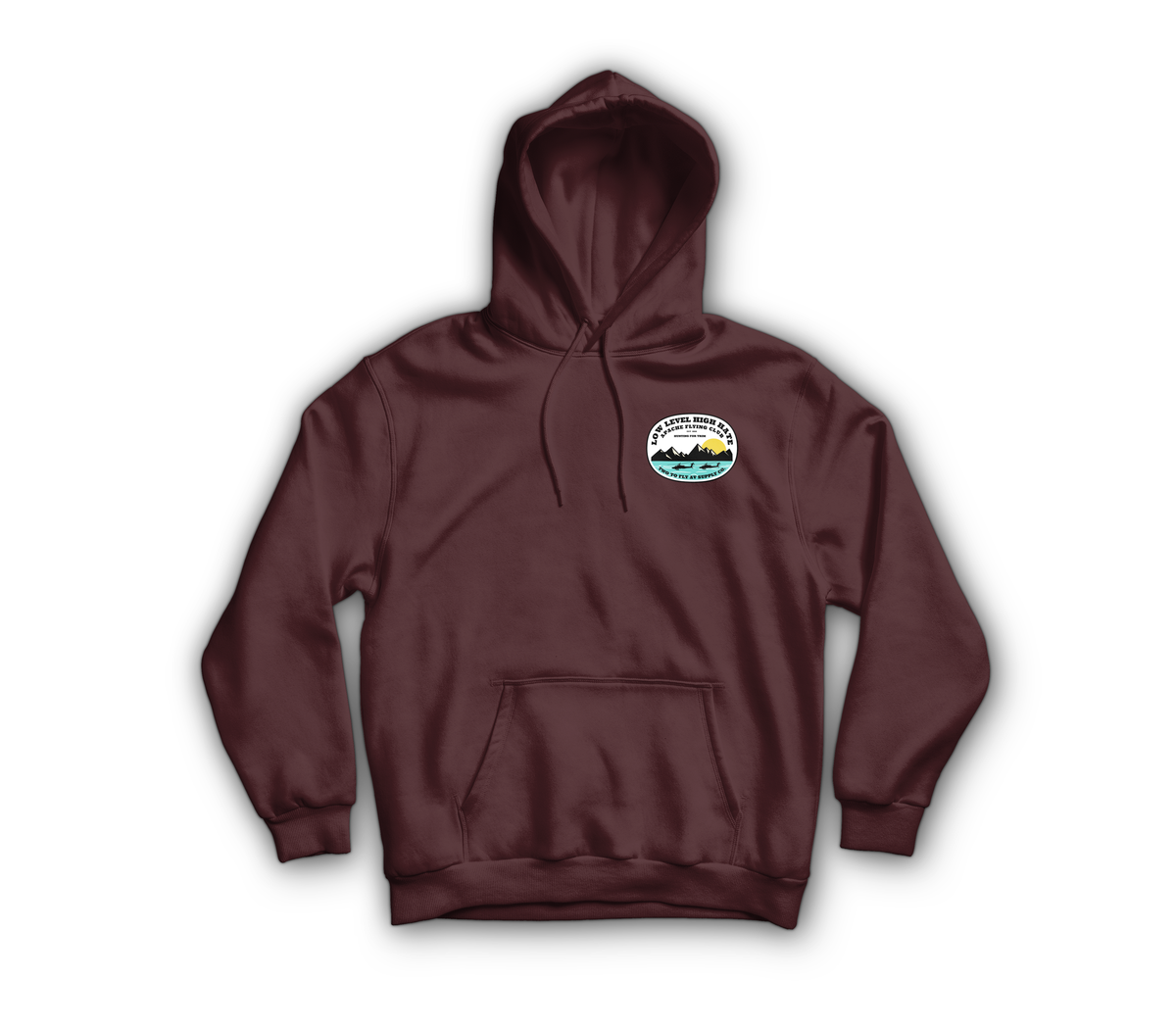 Low Level High Hate Hoodie — Maroon, front