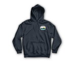 Low Level High Hate Hoodie — Navy, front