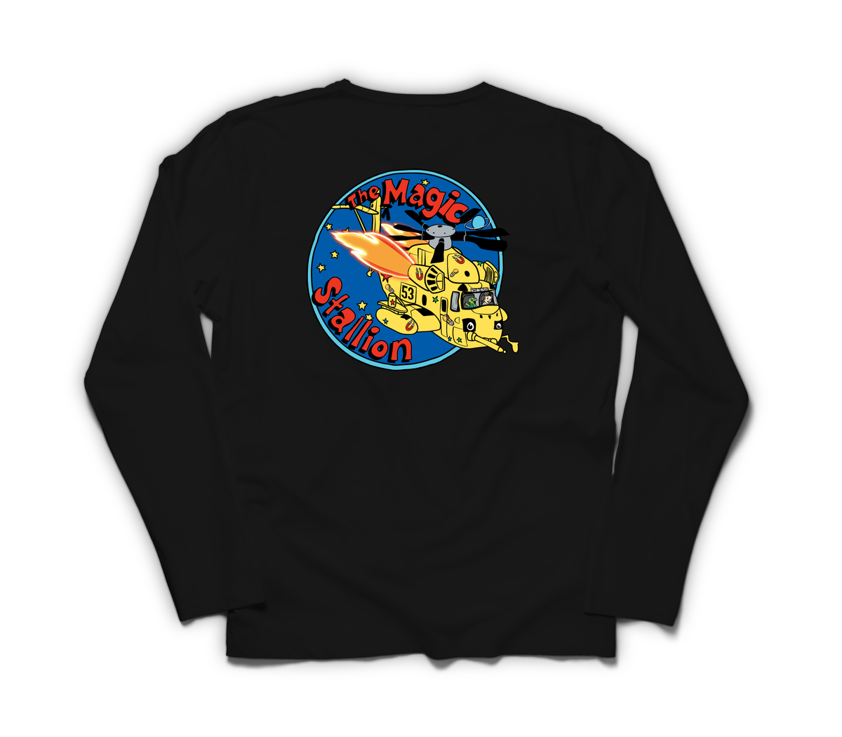 Magic Stallion Long Sleeve — Black, back