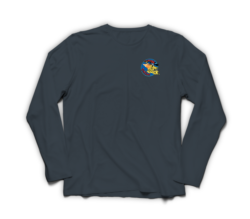 Magic Stallion Long Sleeve — Navy, front