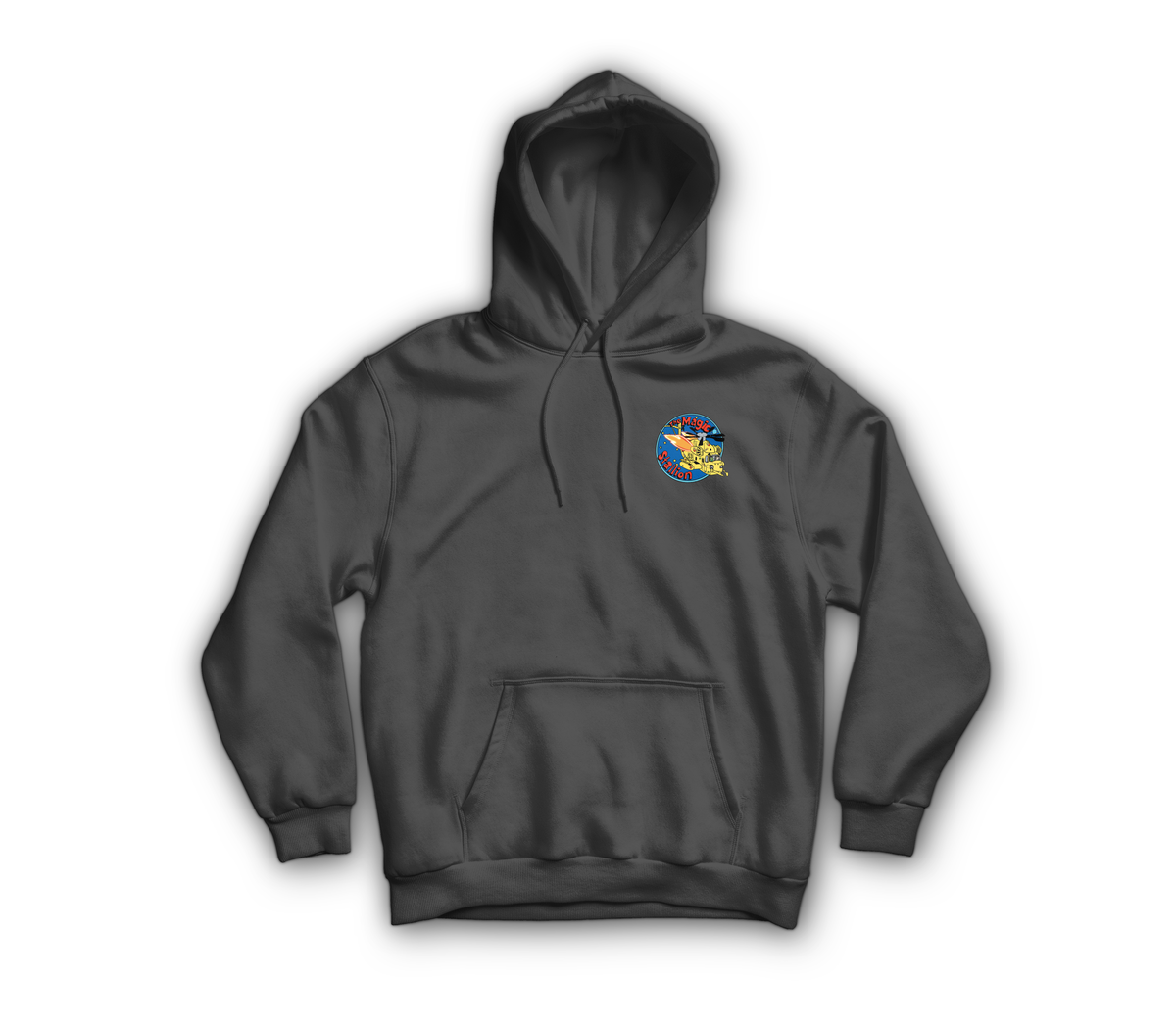 Magic Stallion Hoodie — Charcoal, front