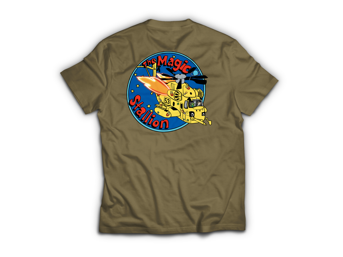 Magic Stallion T-Shirt — Tan499, back