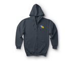 Magic Stallion Zip Hoodie — Navy, front