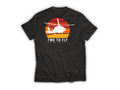 Navy Hawk Sunset T-Shirt — Black, back