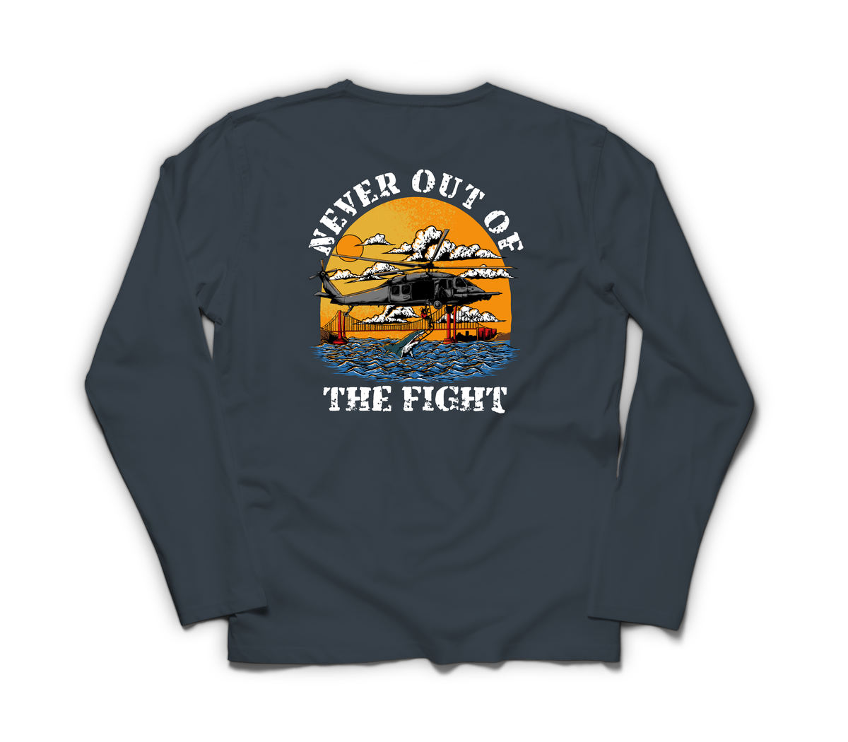 Never Out Long Sleeve — Navy, back