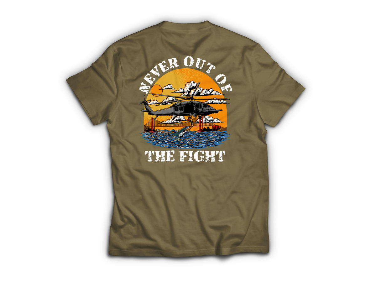 Never Out T-Shirt — Tan499, back