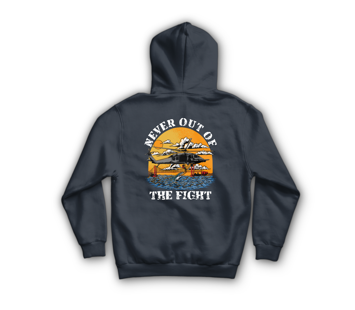 Never Out Zip Hoodie — Navy, back