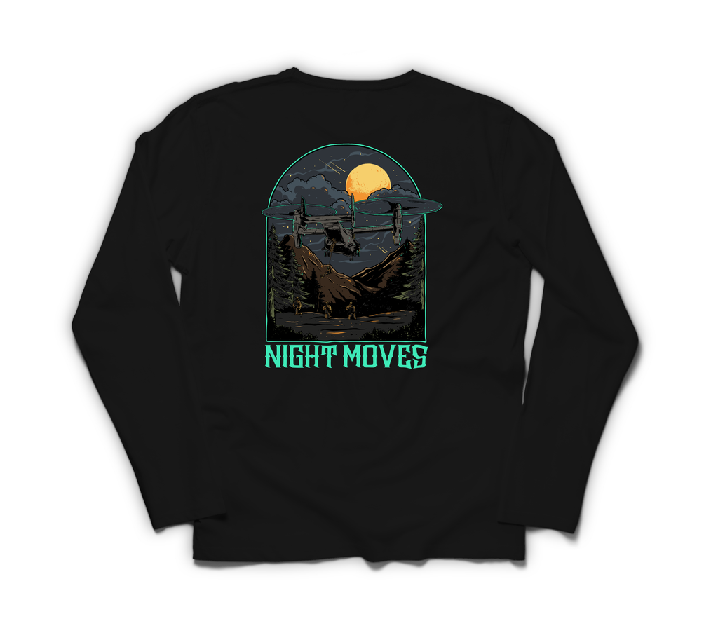 Night Moves Long Sleeve — Black, back