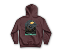 Night Moves Hoodie — Maroon, back