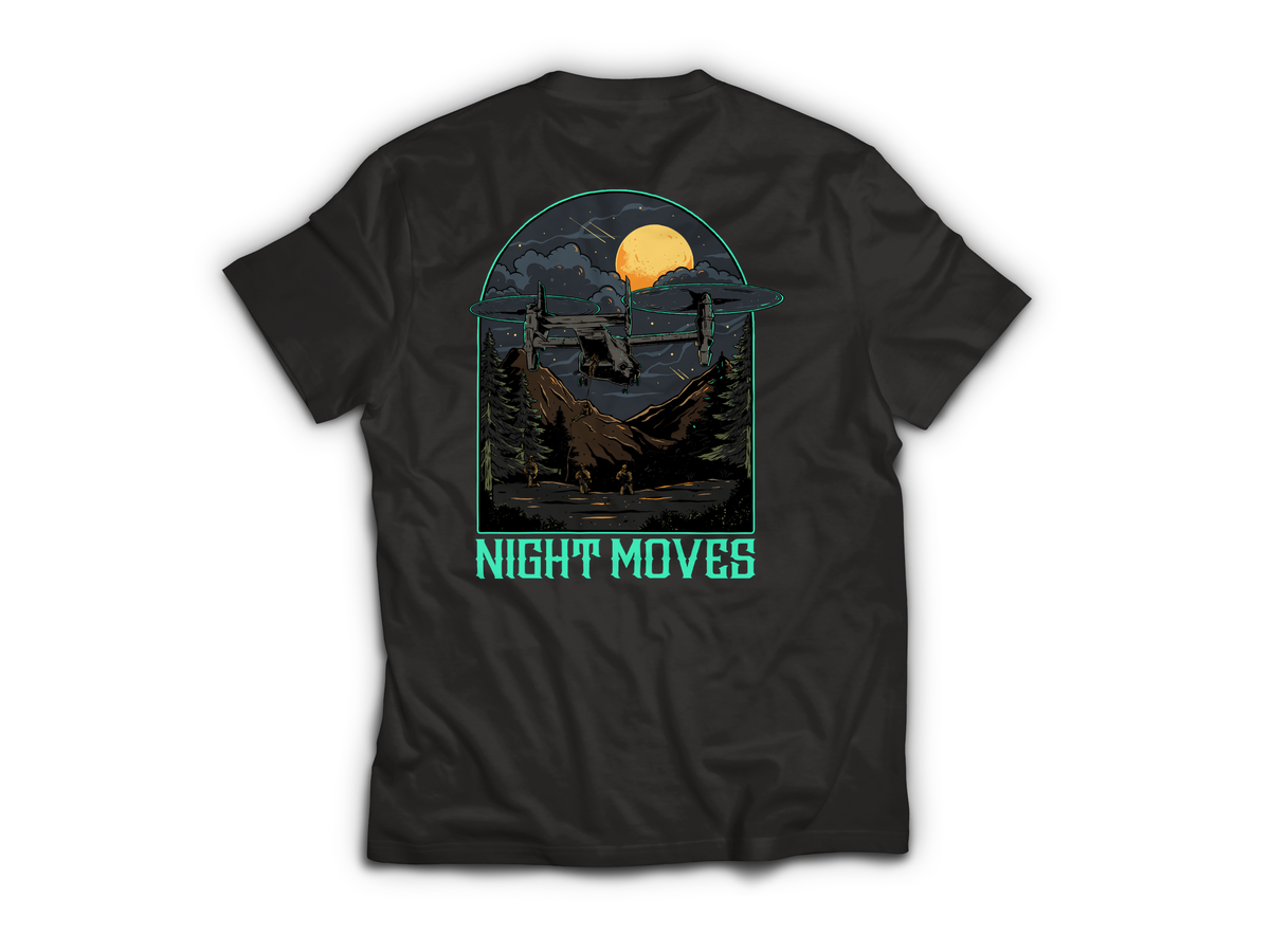 Night Moves T-Shirt — Black, back