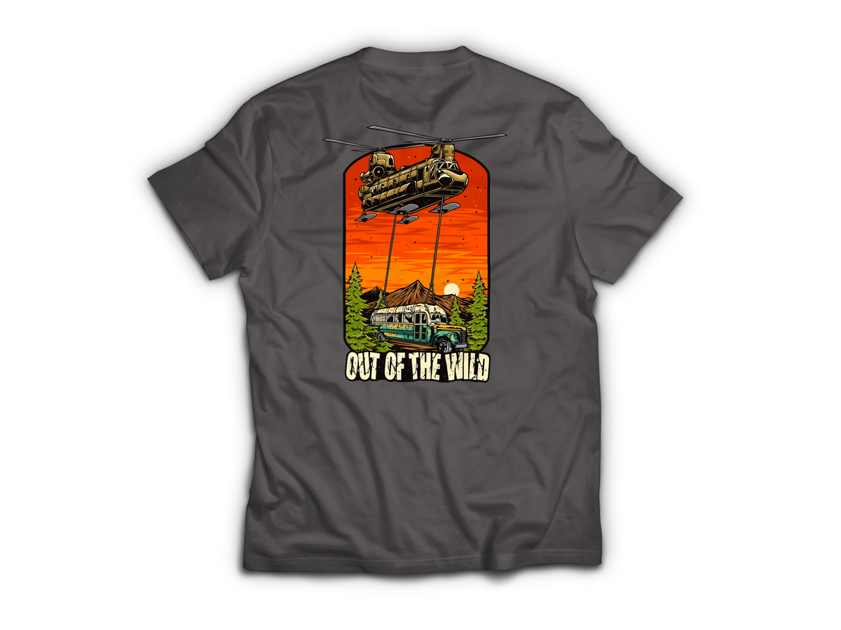 Out Of The Wild T-Shirt — Charcoal, back