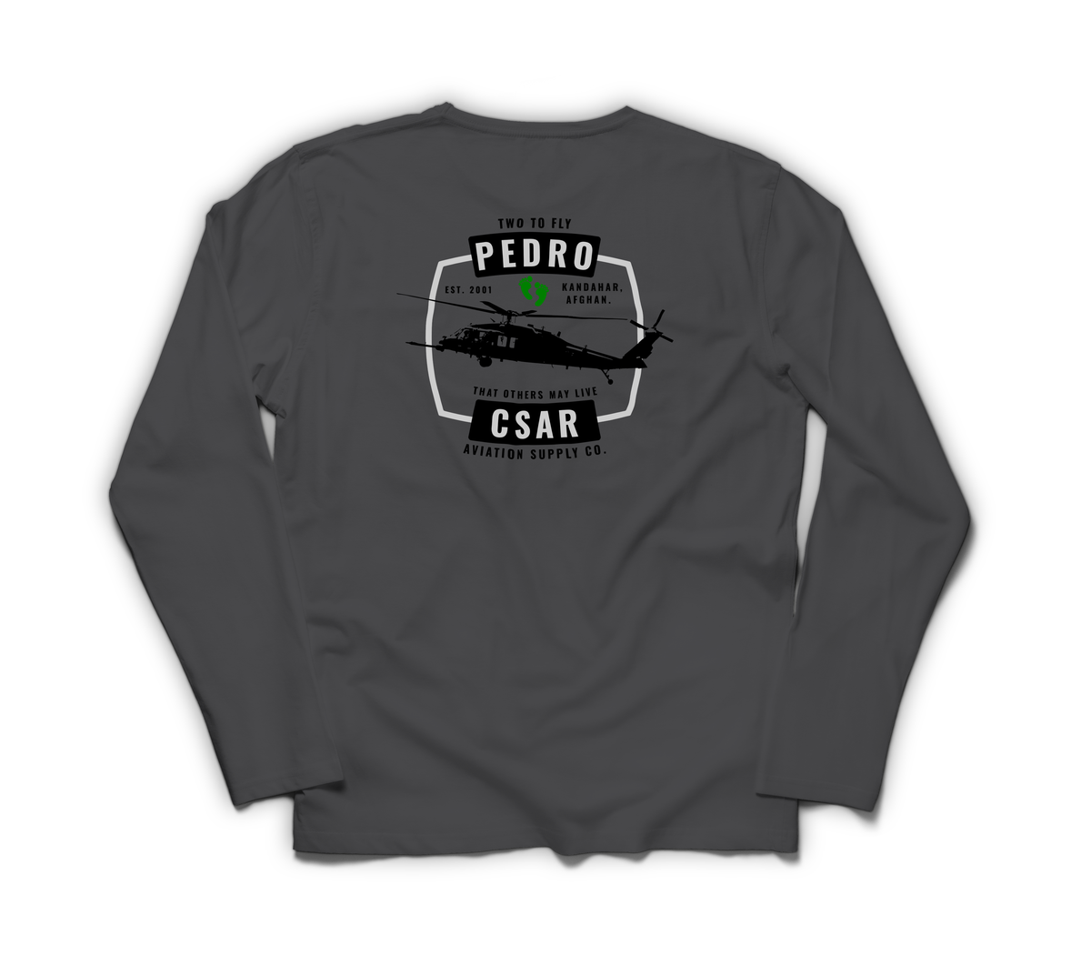 Pedro CSAR Long Sleeve — Dark Heather, back