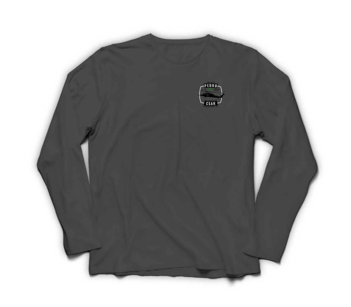 Pedro CSAR Long Sleeve — Dark Heather, front