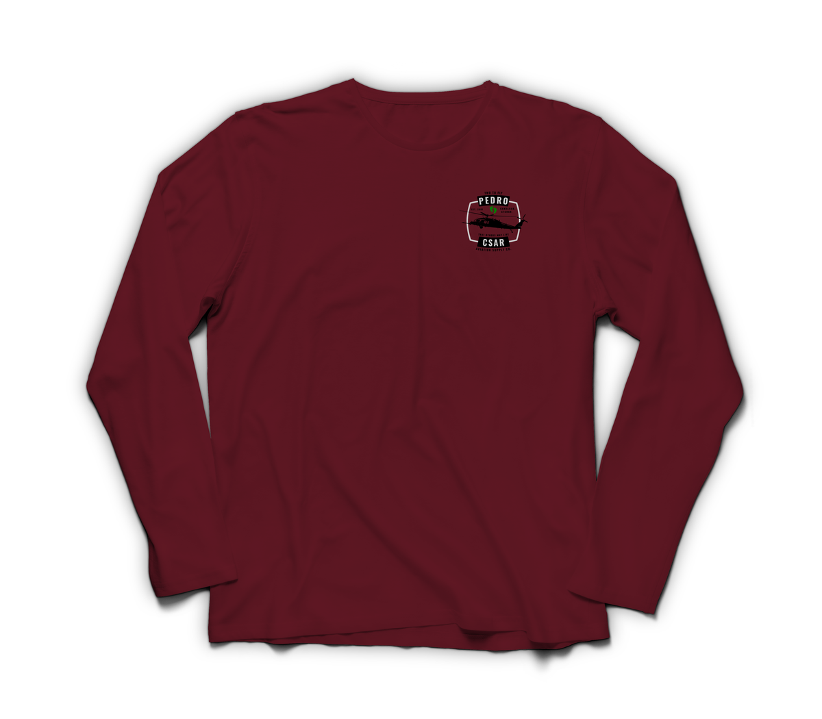 Pedro CSAR Long Sleeve — Maroon, front