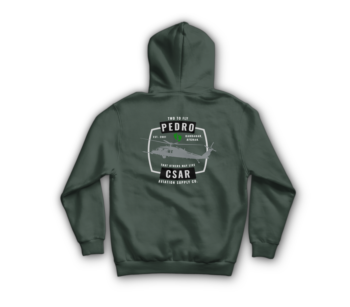 Pedro CSAR Hoodie — Forrest Green, back