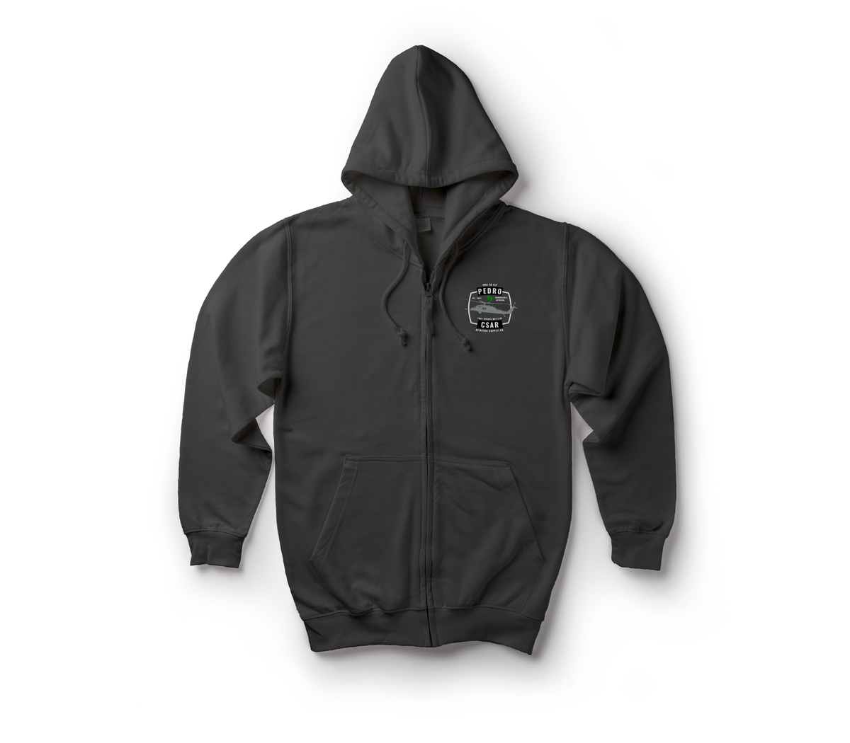 Pedro CSAR Zip Hoodie — Black, front