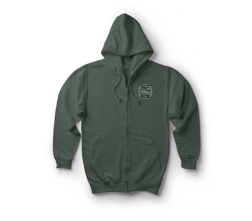 Pedro CSAR Zip Hoodie — Forrest Green, front